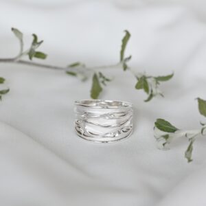 Kanela Silver Ring "Wrinkle"
