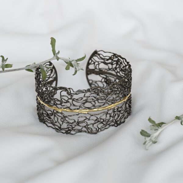 Kanela Silver Bracelet "Black Romantic" - Image 4
