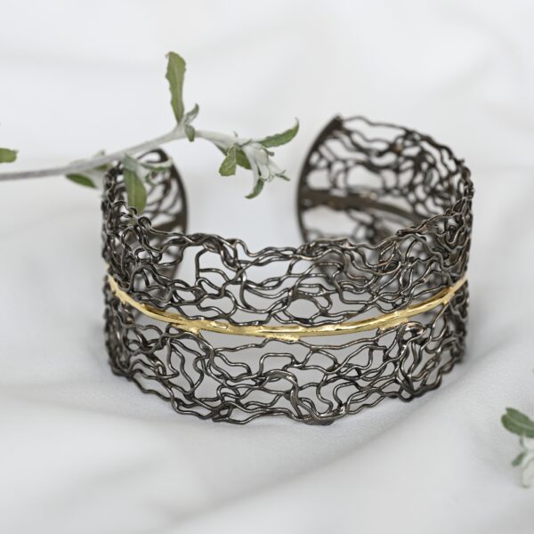 Kanela Silver Bracelet "Black Romantic" - Image 3