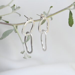 Kanela Silver Stud Earrings "Geometry"