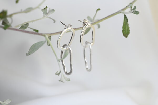 Kanela Silver Stud Earrings "Geometry"