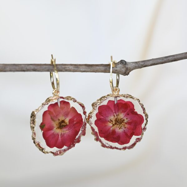 TAIM Resin Earrings “Wild Rose” - Image 2