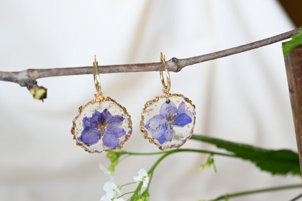 TAIM Resin Earrings “Delphinium” - Image 2
