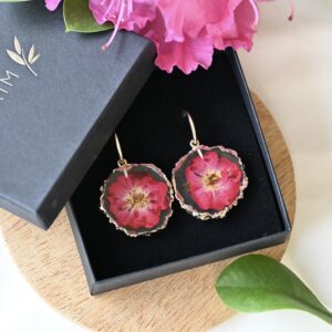 TAIM Resin Earrings “Wild Rose”
