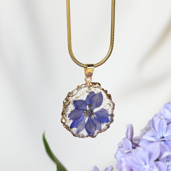TAIM Resin Necklace “Delphinium” - Image 2