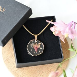 TAIM Resin Necklace “Cherry Blossom”