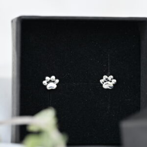 Kanela Silver Stud Earrings "Paw"