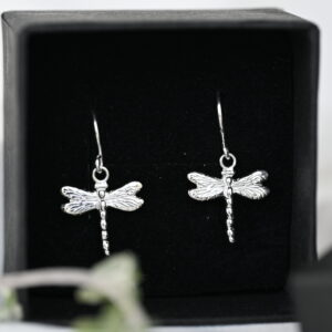 Kanela Silver Drop Earrings "Dragonfly"