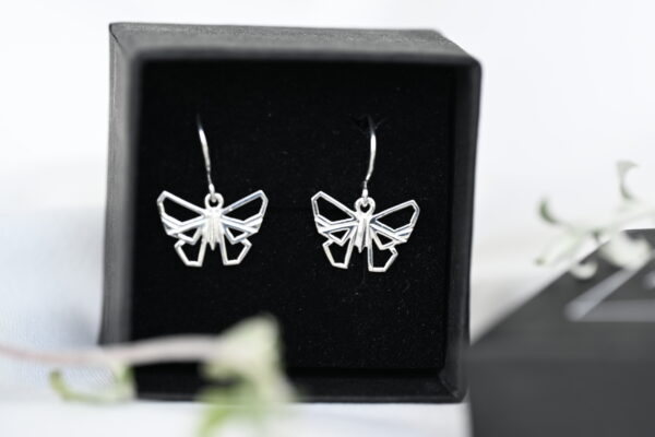 Kanela Silver Drop Earrings "Butterfly"
