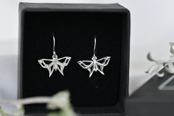 Kanela Silver Drop Earrings "Butterfly"