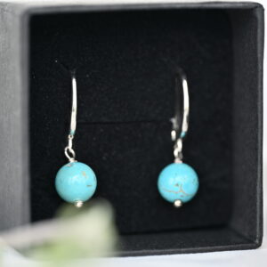 Kanela Silver Drop Earrings "Turquoise"