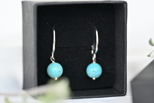 Kanela Silver Drop Earrings "Turquoise"