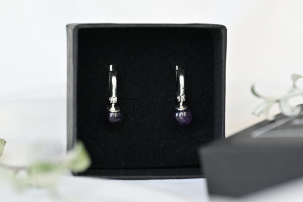 Kanela Silver Earrings "Amethyst" - Image 2