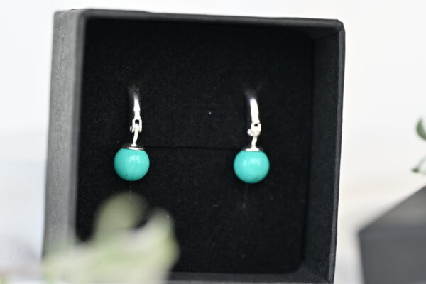 Kanela Silver Earrings "Turquoise" - Image 2