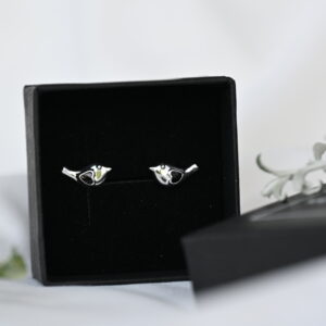 Kanela Silver Stud Earrings "Bird