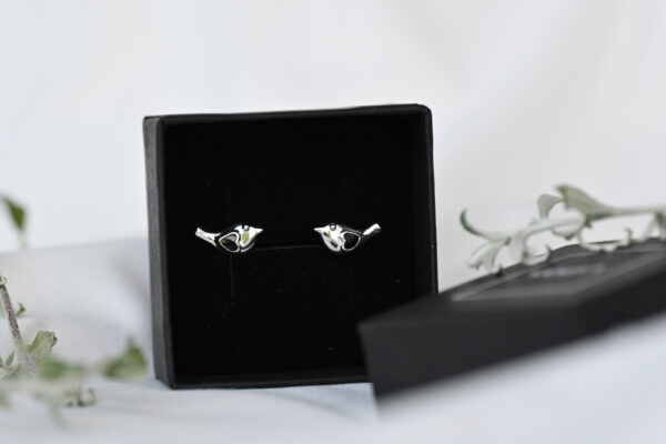 Kanela Silver Stud Earrings "Bird