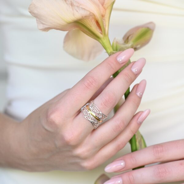 Kanela Silver Ring "Romantic" - Image 5