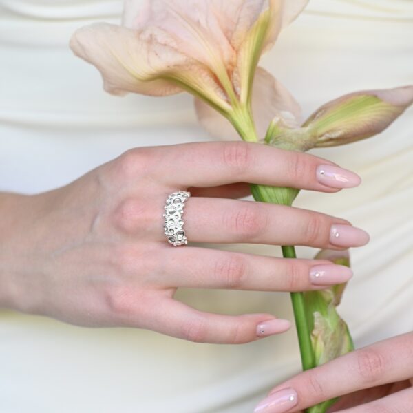 Kanela Silver Ring "Moon Canyons" - Image 2