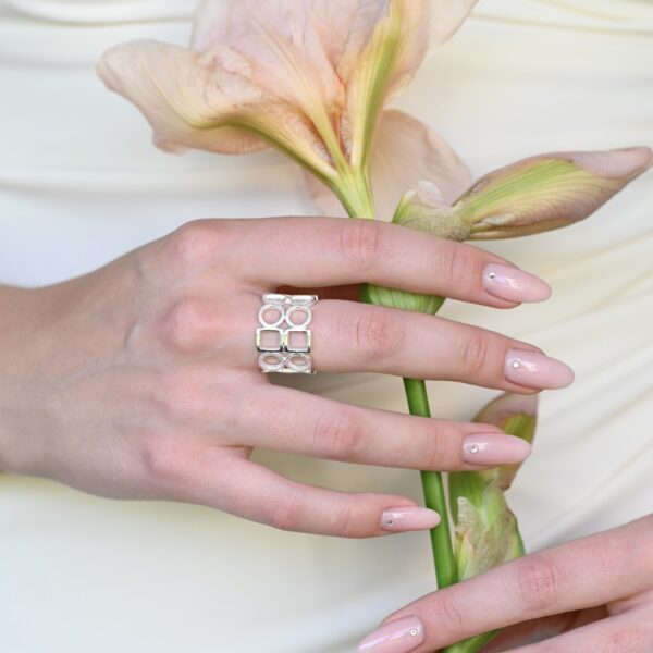 Kanela Silver Ring "Geometric" - Image 3