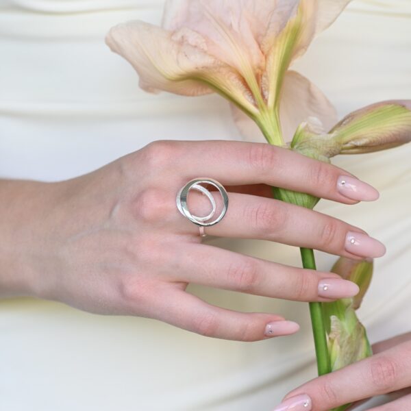 Kanela Silver Ring "Circles" - Image 2