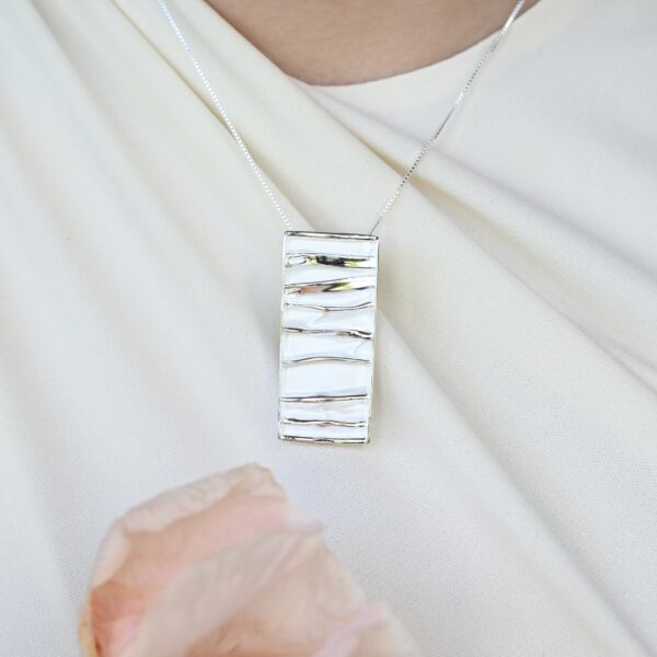 Kanela Silver Necklace "Wrinkle" - Image 2