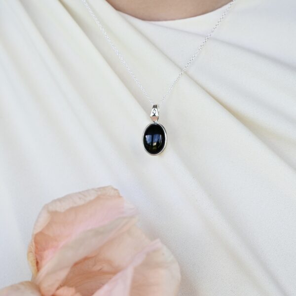 Kanela Silver Necklace "Black Onyx" - Image 2