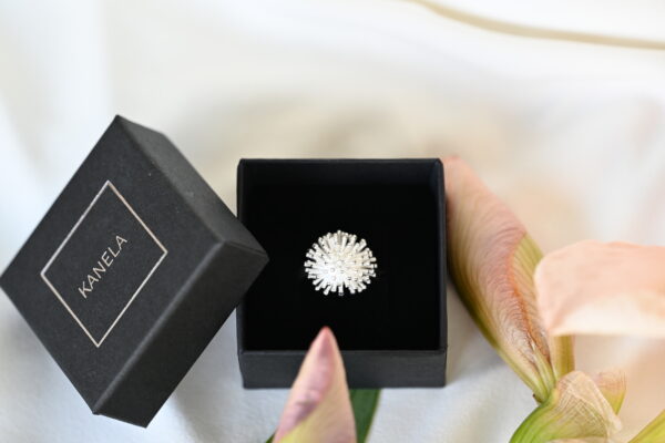 Kanela Silver Ring "Coral Bloom" - Image 4