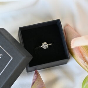 Kanela Silver Ring "Owl"