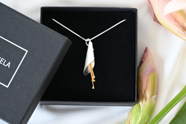 Kanela Silver Necklace "Bell Flower" - Image 4