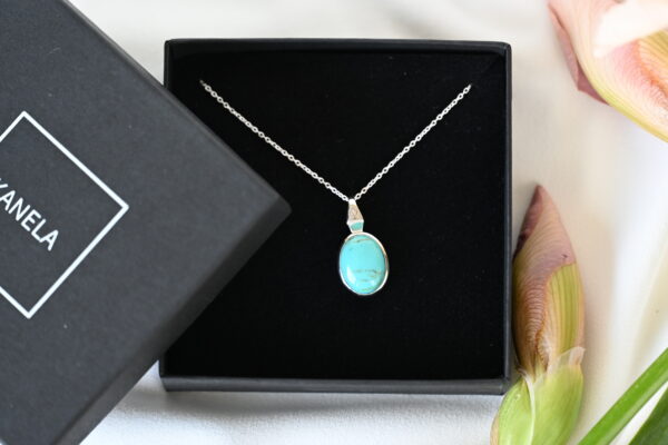 Kanela Silver Necklace "Turquoise"