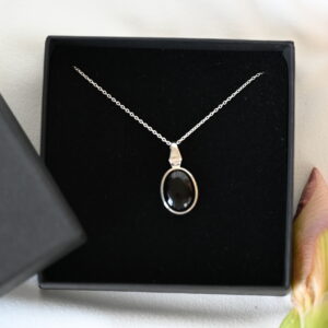 Kanela Silver Necklace "Black Onyx"