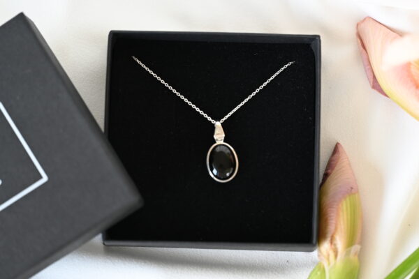 Kanela Silver Necklace "Black Onyx"