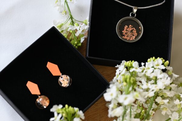 TAIM Silver Steel Necklace “Orange” - Image 2