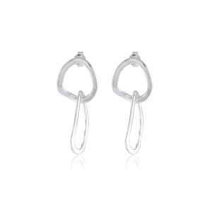 Kanela Silver Stud Earrings "Geometry"