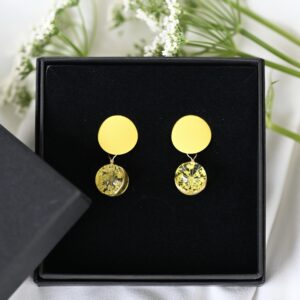 TAIM Small Earrings “Round Yellow”