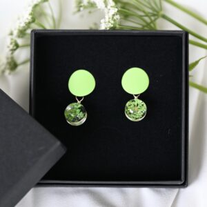 TAIM Small Earrings “Round Green”
