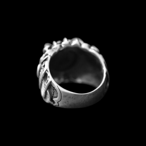 925 sterling silver men’s claw ring with black onyx, oxidized finish – Hilpharakas.
