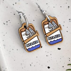 Hoop Earrings "Kilud with a cat”