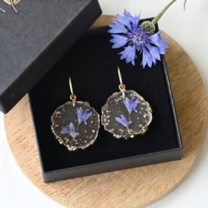 TAIM Resin Earrings “Cornflower”