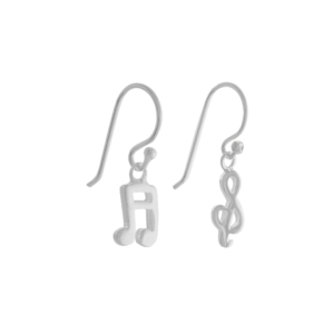 Kanela Silver Earrings "Music Note"