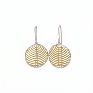 Kanela Silver Earrings "Fan Gold"