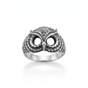 Kanela Silver Ring "Owl"