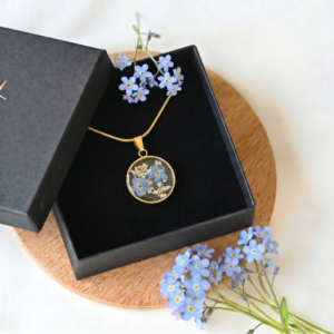 TAIM Gold Steel Necklace “Forget-Me-Not”