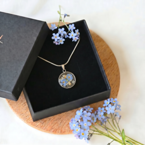 TAIM Silver Steel Necklace “Forget-Me-Not”