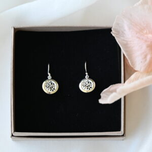 Kanela Silver Earrings "Floral"