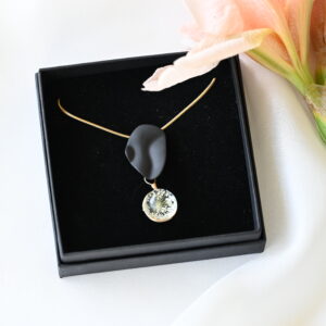 TAIM Steel Necklace “Black and White”