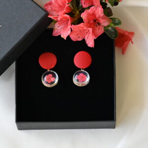 TAIM Small Earrings  “Round Red Cherry”