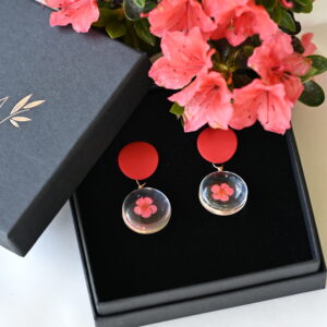 TAIM Earrings  “Round Red Cherry”