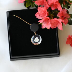 TAIM Steel Necklace “Black and White Cherry”