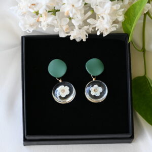 TAIM Earrings  “Dark Green Cherry”